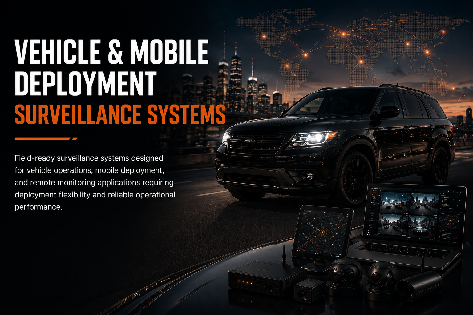 Vehicle and mobile deployment surveillance systems designed for remote operational monitoring and field deployment